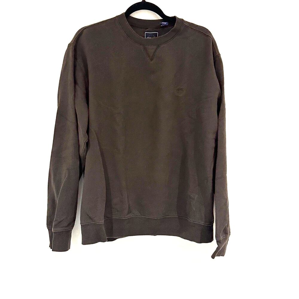 Chaps Sueded Fleece Men's Sweatshirt - Chocolate Brown, Sz. Large